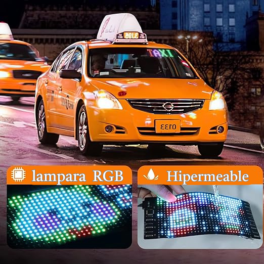 LETRERO LED PANTALLA FLEXIBLE RGB CONTROL BLUETOOTH